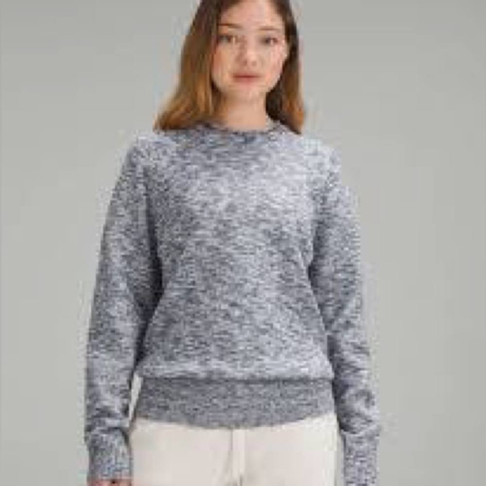 Lululemon‎ Boxy Cotton Blend Sweater Night Sea True Navy Size Small EUC